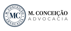 Logo M. Conceição Advocacia: selo com monograma MC ao lado do nome